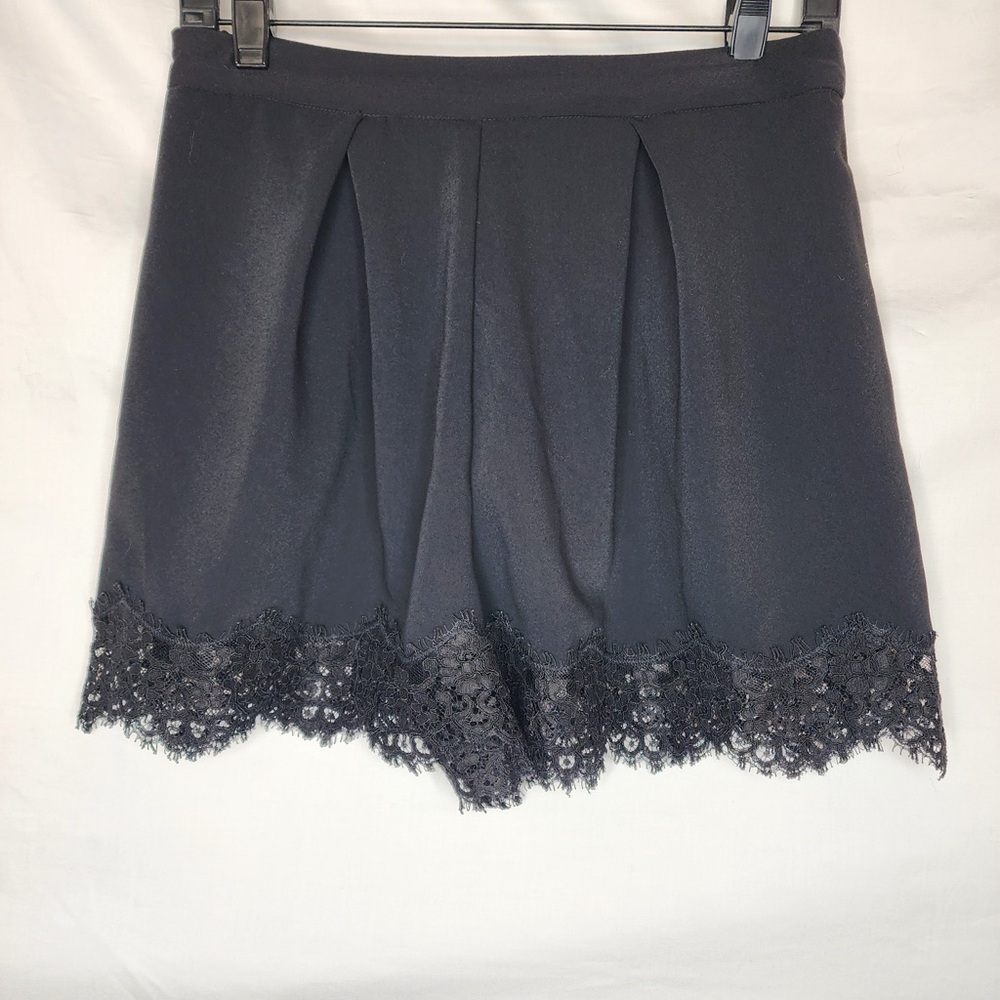 Zimmermann Black Lace Trim Shorts